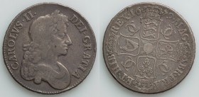 Charles II Crown 1679 Fine, KM435, S-3358. 38mm. 29.03gm. 

HID09801242017