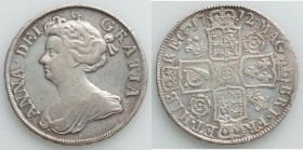 Anne 1/2 crown 1712 VF, KM525.4. 33mm. 14.98gm. Roses and plumes in alternate angles. From the Engelen Collection of World Coinage

HID09801242017