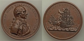 George III bronzed copper "Battle of the First of June" Medal 1794 AU, Eimer-855. By C. H. Küchler. 48mm. 56.57gm. RIC · COMES HOWE THALASSIARCHA BRIT...