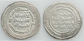 Umayyad. temp. 'Abd al-Malik (AH 65-86 / AD 685-705) Dirham AH 80 (699/700) Good VF, Maysan mint, A-126, Klat-629. 24mm. 2.49gm. A very rare mint for ...