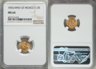 Republic gold 1/2 Escudo 1856/4 Mo-GF MS64 NGC, Mexico City mint, KM378.5.

HID09801242017