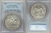 Estados Unidos "Caballito" Peso 1911 MS62 PCGS, Mexico City mint, KM453. Short lower left ray variety, scarce when in Mint State. 

HID09801242017