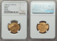 Philip III (1598-1621) gold Cob 2 Escudos ND AU55 NGC, KM7. 24mm. 6.66gm. 

HID09801242017