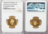 Republic gold Proof "Monetary Reconversion" Bolivar 2008 PR70 Ultra Cameo NGC, Valcambi mint, KM-Unl. AGW 0.5000 oz.

HID09801242017