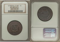 3-Piece Lot of Certified Assorted Issues, 1) Dominican Republic: Republic Essai 2 Centavos 1878 - MS61 ANACS, KM-Pn9. 2) Luxembourg: Charlotte Specime...