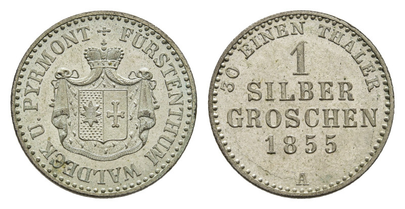 1 Silbergroschen, 1855, Georg Victor, AKS 46, f. st