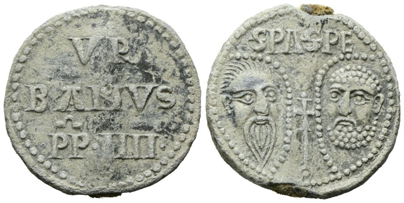 ROMA
Urbano IV, 1261-1264.
Bolla.
Pb
gr. 41,63 mm 36,8
Dr. VR / BANVS / P P...
