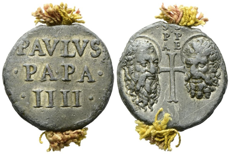 ROMA
Paolo IV (Gian Pietro Carafa), 1555-1559. 
Bolla plumbea con cordone.
Pb...