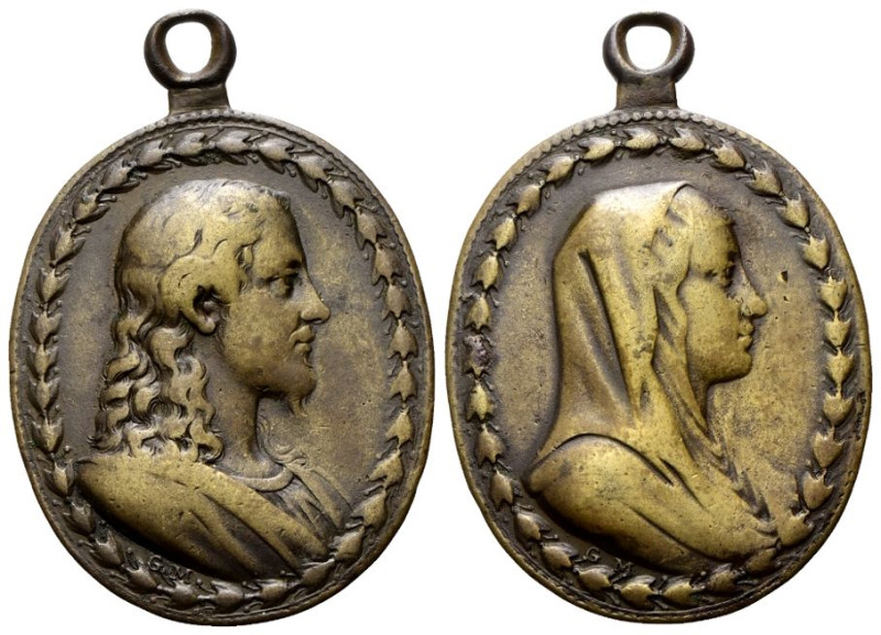 ROMA
Sec. XVII.
Medaglia devozionale ovale con il Salvatore e la Vergine opus ...