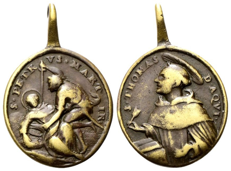 ROMA
Sec. XVII. 
Medaglia devozionale ovale con San Pietro Martire (o Pietro d...