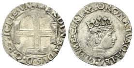 L'AQUILA
Ferdinando I d’Aragona (Ferrante), 1458-1494.
Coronato senza sigle. 
Ag
gr. 3,93
Dr. +FERDINANDVS•D•G•R SICI•IE•VN. Croce potenziata tra...
