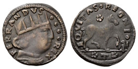 L'AQUILA
Ferdinando I d’Aragona (Ferrante), 1458-1494.
Cavallo, emissione del 1488-1494.
Æ
gr. 2,23
Dr. FERDINANDVS °°°°REX. Testa radiata a d.
...
