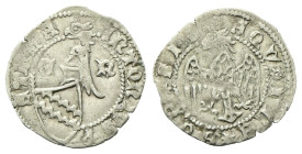 AQUILEIA
Antonio II Panciera di Portogruaro, 1402-1411. 
Denaro.
Ag
gr. 0,63
Dr. ANTONIVS P - ATRHA. Elmo sormontato da aquila; ai lati, A - n; s...