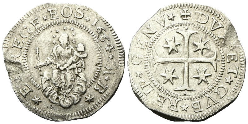 GENOVA
Dogi Biennali, 1528-1797. III Fase, 1637-1797.
Mezzo Scudo stretto 1664...