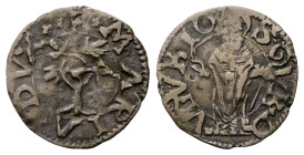 GUBBIO
Francesco Maria I della Rovere, 1508-1517.
Picciolo.
Æ
gr. 0,73
Dr. + F + MARIA +DVX++. Albero di Rovere.
Rv. S - VB D - VGVBIO. Sant'Uba...