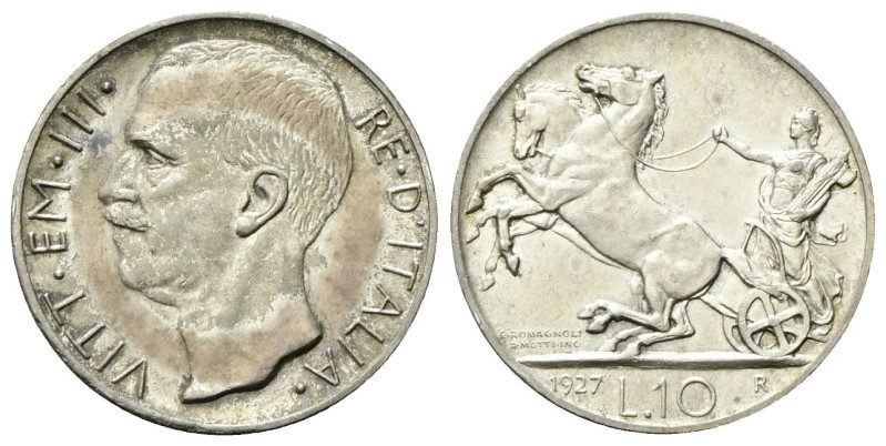 REGNO D’ITALIA
Vittorio Emanuele III, 1900-1943.
10 Lire 1927 due rosette Roma...