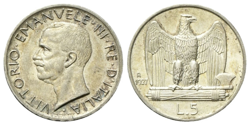REGNO D’ITALIA
Vittorio Emanuele III, 1900-1943.
5 Lire 1927 due rosette Roma,...