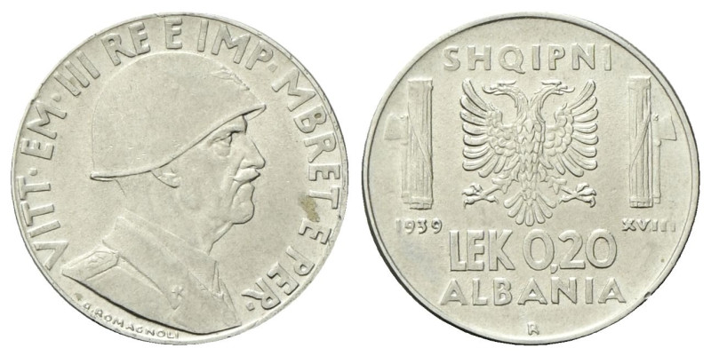 REGNO D’ALBANIA
Vittorio Emanuele III, 1939-1943.
0,20 Lek 1939 antimagnetiche...