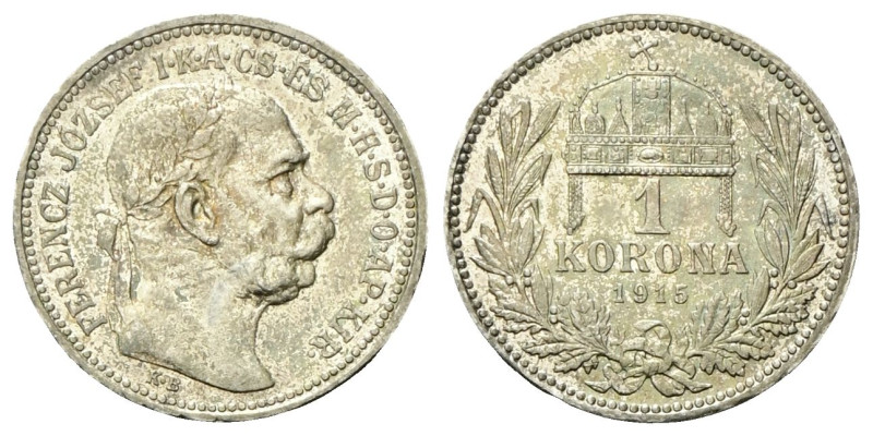 UNGHERIA
Francesco Giuseppe I d’Asburgo Lorena, 1848-1916.
Korona 1915 KB.
Ag...