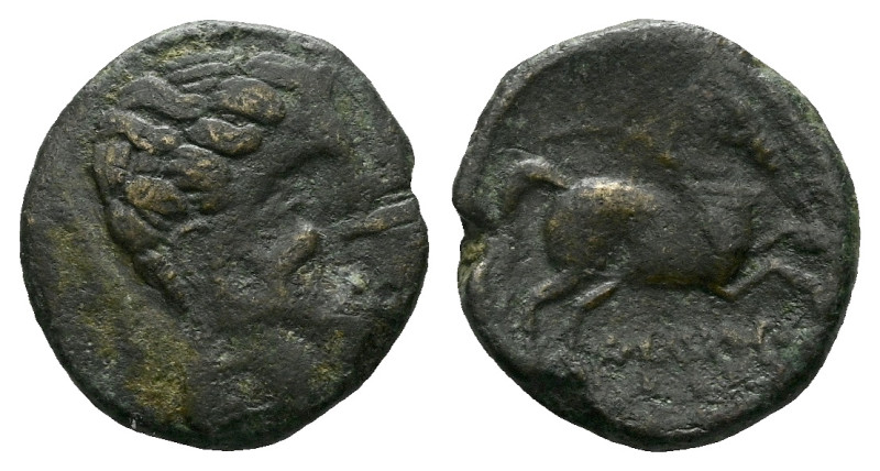 Hispania, Iltirta Semis circa II century, Æ 19.00 mm., 5.55 g.

Good Fine