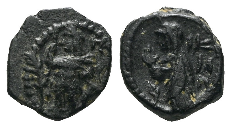 Kings of Nabathaea, Aretas IV, with Shaqilat, 9 BC - AD 40 Petra Bronze circa 9 ...