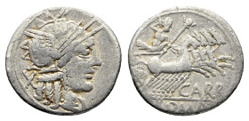 Cn. Papirius Carbo Denarius 121 - Ex Naville Numismatics sale 22, 440. (Starting Bid £ 1)