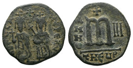 Phocas and Leontia, 602-610 Follis Theoupolis (Antiochia) circa 5602-610 (Starting Bid £ 1)
