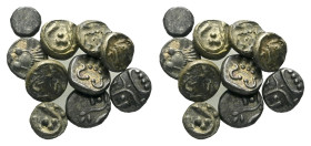 India Large lot of 10 silver fractions (Starting Bid £ 1)