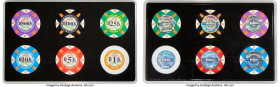 BTCC clay composite 6-Piece Set of Loaded (Unredeemed) Uncertified "Poker Chip" 0.641 Bitcoin (BTC) 2016 UNC, 1) 500K Bits "Poker Chip" 0.5 Bitcoin. F...