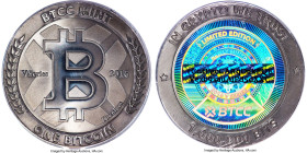 BTCC titanium Loaded (Unredeemed) 1 Bitcoin (BTC) 2016 MS69 PCGS, Ahonen-pg 81. Total issued: 1375. Firstbits 1Cc4PgcC. V Series. Type PF. 43mm. A sta...