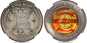 BTCC titanium Loaded (Unredeemed) 0.1 Bitcoin (BTC) 2018 MS68 Antiqued NGC, Ahonen Unlisted. Total issued: 900. Firstbits 1JowCb4. Serial #W00008. V S...