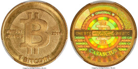 Casascius brass Loaded (Unredeemed) 1 Bitcoin (BTC) 2011 MS65 PCGS, Ahonen-pg 92. Total Issued: 1,644. Series 2. Type PF. 28.5mm. Firstbits 1CAEQzsz. ...