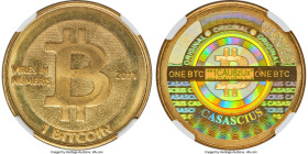 Casascius brass Loaded (Unredeemed) 1 Bitcoin (BTC) 2011 MS65 NGC, Ahonen-pg 92. Total Issued: 1,644. Series 2. Type PF. 28.5mm. Firstbits 1CAU8zUx. A...