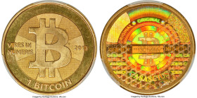 Casascius brass Unloaded (Redeemed) 1 Bitcoin (BTC) 2013 MS66 PCGS, Ahonen-pg 94. 13C1x9MY Total Issued: 8,352. Series 2. Type PF. 28.5mm. HID09801242...