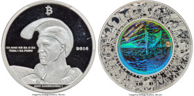 Lealana silver Proof Unloaded (Unfunded) "King Kam - Mirrored Silver/Frosted Bust" Token 2016 PR66 Deep Cameo PCGS, Ahonen Unlisted. Maximum Issued: 2...