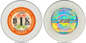 BTCC clay composite Loaded (Unredeemed) "Poker Chip" 0.001 Bitcoin (BTC) 2016 MS69 PCGS, Ahonen Unlisted. Firstbits 1MR729K Serial F01070. A near-pris...