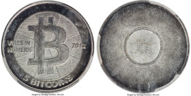 Casascius nickel Unloaded (Unfunded) "Bitnickel" 5 Bitcoin (BTC) 2012 MS66 PCGS, cf. Ahonen-pg 97 (for the loaded 5BTC). Type DIY. 28.5mm. Unfunded an...