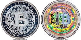 Lealana silver Proof Loaded (Unredeemed) 0.1 Bitcoin (BTC) 2013 PR68 Deep Cameo PCGS, Ahonen-pg 204. Total Issued: 10. Type BF. 25mm. Black address. S...