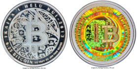 Lealana silver Proof Loaded (Unredeemed) 0.25 Bitcoin (BTC) 2013 PR69 Deep Cameo PCGS, Ahonen-pg 205. Total Issued: Unknown. 30mm. Gold hologram, Blac...