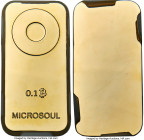 Microsoul gilt brass Unloaded (Unfunded) 0.1 Bitcoin (BTC) ND Genuine PCGS, Ahonen Unlisted. 38x78mm. The Microsoul bar design emulates that of the Ca...