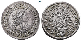 Austria. Leopold I of Habsburg AD 1657-1705. 6 Kreuzer AR 1674