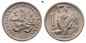 Czechoslovakia.  AD 1946. 1 Krona