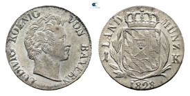 Germany. Bavaria. Ludwig I AD 1825-1848. 1 Kreuzer AR 1828