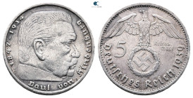 Germany. Dresden.  AD 1939. 5 Reichsmark AR