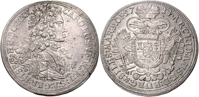 CHARLES VI (1711 - 1740)&nbsp;
1 Thaler, 1714, Praha, 28,6g, Hal 1797&nbsp;

...