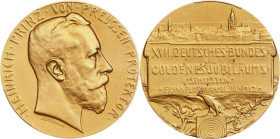 GERMANY. Frankfurt. Heinrich/XVII German Shooting Festival Gold Award Medal of 6 Ducats Weight, 1912. Nurnberg (L. C. Lauer) Mint. PCGS SPECIMEN-65 Ma...