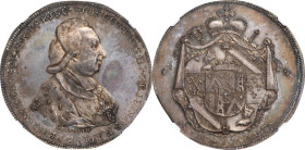 GERMANY. Freising. Taler, ND (1790). Regensburg Mint. Josef Conrad von Schroffenberg. NGC MS-63.
Dav-2249; KM-33. A supreme example of this Konventio...