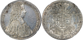 GERMANY. Paderborn. Taler, 1723-AGP. Munster Mint. Clemens August von Bayern. NGC MS-63.
Dav-2513; KM-213. A SCARCE Bishopric Taler, this pleasant Ch...