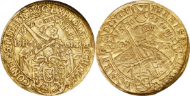 GERMANY. Saxony. Ducat, 1630. Dresden Mint. Johann Georg I. NGC EF-45.
Fr-2702; KM-C-420. A pleasing ducat honoring the Augsburg Confession, this tre...