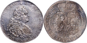 GERMANY. Saxony. Taler, 1726-IGS. Dresden Mint. Friedrich August I. NGC Unc Details--Obverse Cleaned.
Dav-2653; KM-776. An attractive example of this...